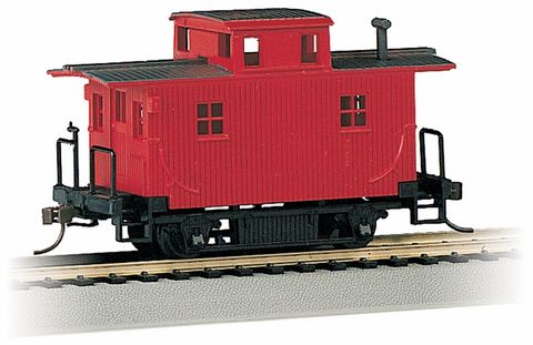 Bachmann Unlettered Bobber Caboose, RedHO Scale