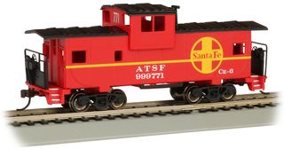 Bachmann Santa Fe #999771 36ft Wide-Vision Caboose, Red, HO Scale