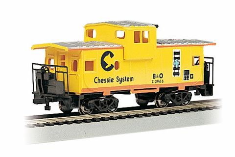 Bachmann B&O #C3966 Chessie System 36ftWide-Vision Caboose. HO Scale