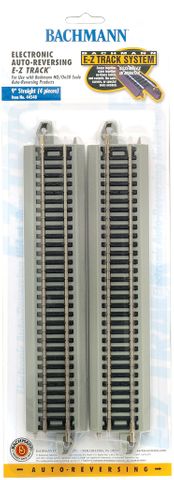 Bachmann 9" Straight Electronic Auto-Reversing Track, 4 pcs, HO Scale