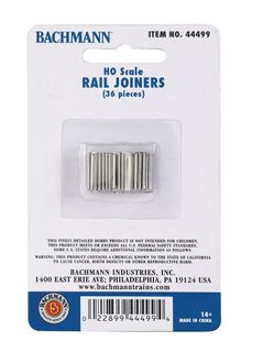 Bachmann Rail Joiners, 36 pcs, HO Scale