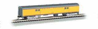 Bachmann Union Pacific 72ft Smooth SideBaggage Car. N Scale