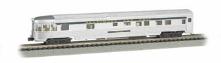 Bachmann B&O 85ft Streamlined Fluted Side Obs. Car, Lit 'Wawasee' N