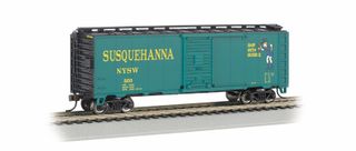Bachmann NY Susquehanna & Western Suzy QLogo ARR 40ft Steel Boxcar. N