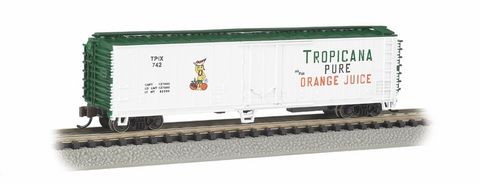 Bachmann Tropicana Orange Juice TPIX74250ft Steel Reefer. N Scale