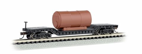 Bachmann 52ft Centre Depressed Flat Carw/Boiler, N Scale