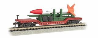 Bachmann 52ft Centre Depressed Flat Carw/Missile, N Scale
