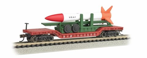 Bachmann 52ft Centre Depressed Flat Carw/Missile, N Scale