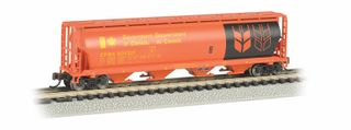 Bachmann Govt. Of Canada 4-Bay Cylindrical Grain Hopper. N Scale