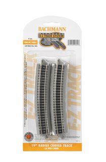 Bachmann 19" Radius Curved Track, 6pcs,N Scale