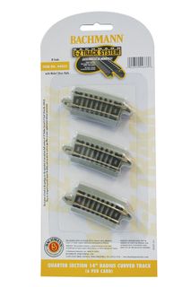 Bachmann Quarter Section 14" Radius Curved Track, 6pcs, N Scale