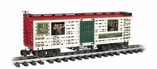 Bachmann NP&S w/Reindeer Animated StockCar, G Scale