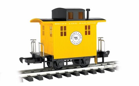 Bachmann Short Line RR Caboose, Yellow w/Black Roof, G Scale