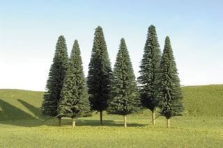 Bachmann 3"-4" Pine Trees, 9/pack. N Scale