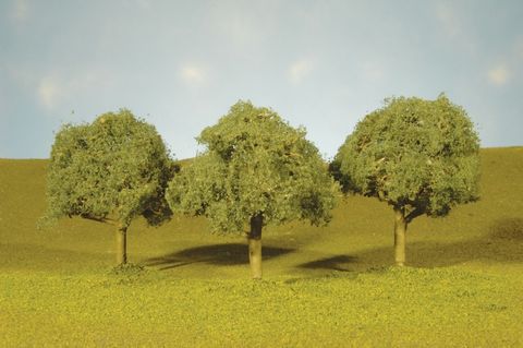 Bachmann 2¼"-2½" Oak Trees, 4/pack. N Scale