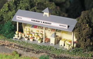 Bachmann Roadside Farmer's Market Stand,O Scale
