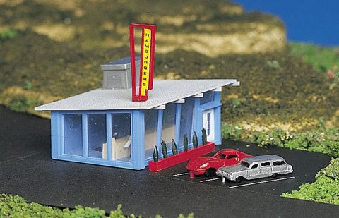 Bachmann Drive In Burger Stand, N Scale.S.A.
