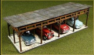 Bachmann Lasercut Car Shed Kit, HO Scale, Cars not Included