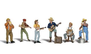 Woodland Scenics Jug Band, 6 Band members w/Equipment, HO Scale