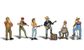 Woodland Scenics Jug Band, 6 Band members w/Equipment, HO Scale
