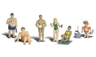 Woodland Scenics Sun Bathers, 6 Figures,HO Scale