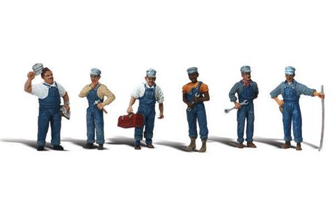 Woodland Scenics Train Mechanics, 6 Figures, HO Scale