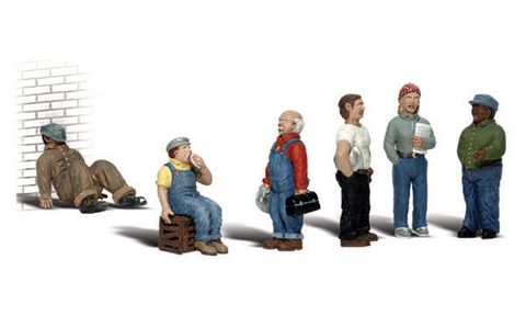 Woodland Scenics Factory Workers, 6 Figures, HO Scale