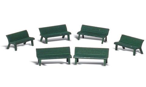 Woodland Scenics Park Benches, 6 pcs, HOScale