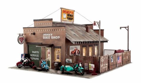 Woodland Scenics O Deuce's Bike Shop (Lit) *