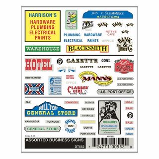Woodland Scenics Assorted Business Signs