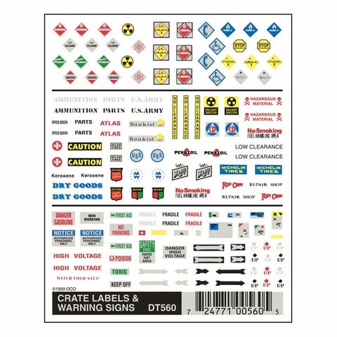 Woodland Scenics Crate Labels & WarningSigns