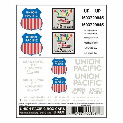 Woodland Scenics Union Pacific Box Cars