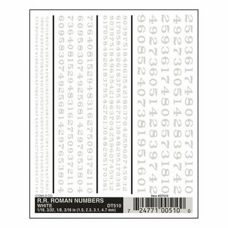 Woodland Scenics Rr Roman Numbers - White