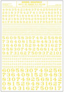 Woodland Scenics Numbers Roman Rr YellowDt