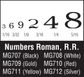 Woodland Scenics Numbers Roman Rr SilverDt