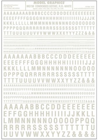 Woodland Scenics Condensed Gothic Rr White Dt