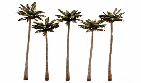 Woodland Scenics 4 3/4In - 5 1/4In Lg Palm Tree 5/Pk *