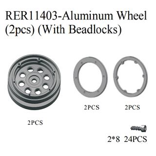Redcat Al. Wheel (2) (Includes Beadlocks)