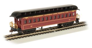 Bachmann Atchison Topeka and Santa Fe Old Time Pax Coach. HO Scale