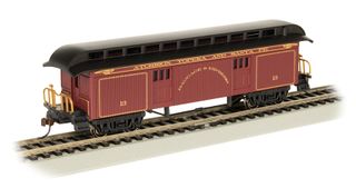 Bachmann Atchison Topeka and Santa Fe 1860-80s Era Baggage Car. HO