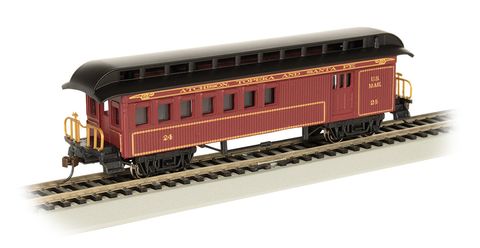 Bachmann Atchison Topeka and Santa Fe 1860-80 Era Combine. HO Scale