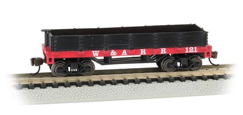 Bachmann Western & Atlantic RR #121 OldTime Gondola. N Scale