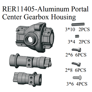 Redcat Aluminium Portal Center Gearbox Housing *