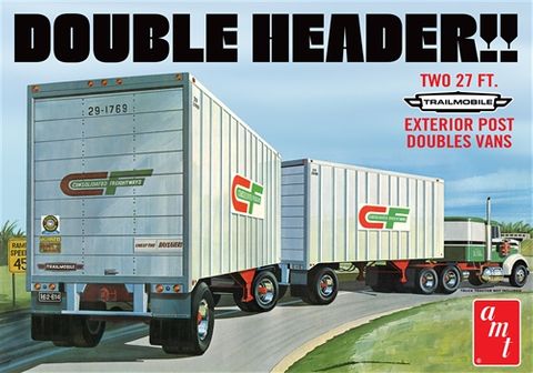 AMT 1:25 Double Header Tandem Van Trailers