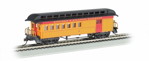 Bachmann Western & Atlantic RR Old TimeRounded End Combine Pax Car HO