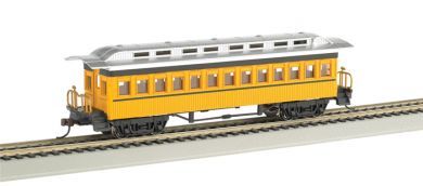 Bachmann Coach 1860-80 Era Painted, Unlettered, Yellow HO Scale