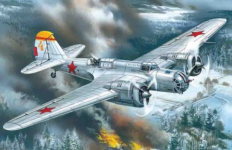 ICM 1:72 Sb 2M-100A WWII Soviet Bomber