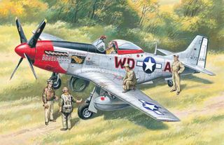 ICM 1:48 Mustang P-51D W/ Usaaf Pilots&G.P