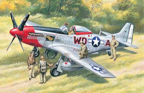 ICM 1:48 Mustang P-51D W/ Usaaf Pilots&G.P