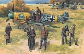 ICM 1:48 Bf 109F-2 W/ Ger. Pilots&G.P